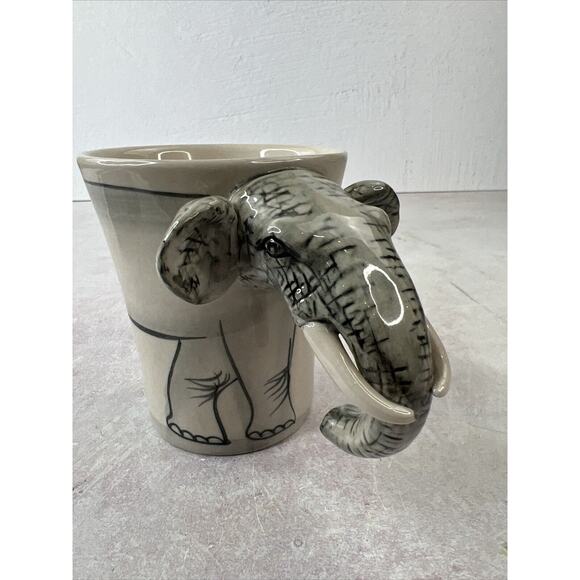 Ermo Elephant Collectors Mug 3D Ceramic Coffee Cup Ermo Zoo Hand Painted - Picture 2 of 10